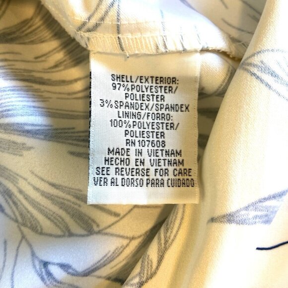 R & K Dress Yellow Stripes Blue Floral Pleated Skirt Knee Length Retro Size 14 - Picture 12 of 13